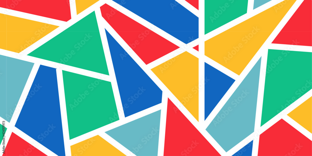 Colorful abstract geometric pattern with simple design shape. Modern ...