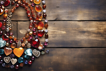 Wall Mural - A lot of different fall-themed jewellery pieces.