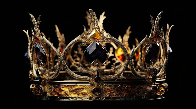 gold jewelled crown
