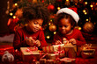 © the_lightwriter - black kids celebrate Christmas with gifts