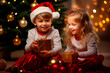 © the_lightwriter - kids celebrate Christmas with gifts