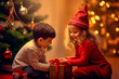 © the_lightwriter - kids celebrate Christmas with gifts