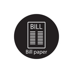 Wall Mural - bill paper icon vector