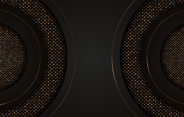 Wall Mural - black and gold background