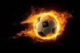 Fototapeta Sport - Soccer ball explosive. Generate Ai