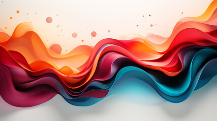 Wall Mural - Gradient liquid color background. Dynamic textured geometric element design with dots decoration