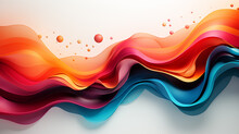 Gradient Liquid Color Background. Dynamic Textured Geometric Element Design With Dots Decoration