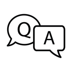 Poster - qa q a icon vector faq sign ask answer icon