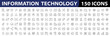 © vectorsanta - Information technology icons set. Set of 150 technology icons. Industry concept factory of the future. Technology progress. Big UI icon set in a flat design. Thin outline icons pack