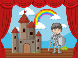 Wall Mural - Knight Boy's Stage Performance