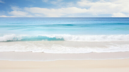 Overhead photo of crashing waves on the shoreline beach. Tropical beach surf. Abstract aerial ocean view