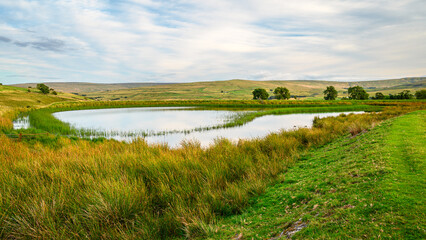 Wall Mural - Westgate Tarn from the north, also called West Slitt Dam and used in the nearby old Lead Mine at Weardale, County Durham in the North Pennines AONB