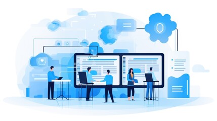 Wall Mural - Modern IT Technology illustration