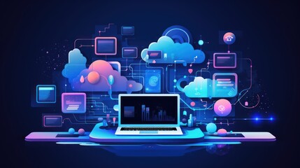 Modern Technology IT Solutions illustration