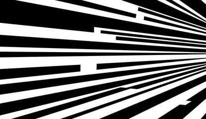 Wall Mural - Black and white abstraction with black lines on a white background clipart. Abstract artistic design. Geometric black and white background with lines at different angles.