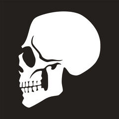 Poster - Dead man skull monochrome sticker