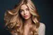 © Creative Clicks - Beautiful model girl with Golden Blonde hair. Care and beauty hair products