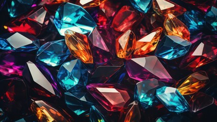 Poster - Colorful diamond background created with Generative AI