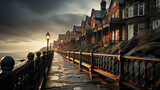 Fototapeta Londyn - Generative ai illustration of row of victorian houses