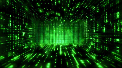 Poster - black and neon green programming background, binary code, programming, data, technology, internet,