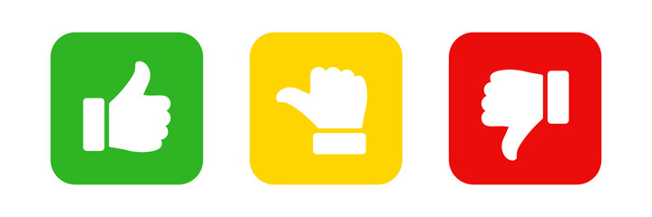 Wall Mural - rating thumb icon set