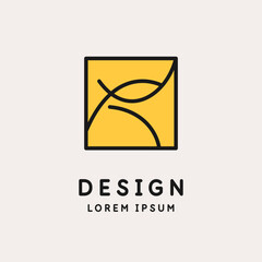 Poster - A composition with abstract elements in a popular style. Elemetns for your design.