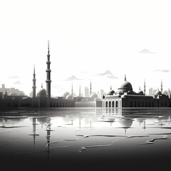 Wall Mural - Mosque Digital Illustration