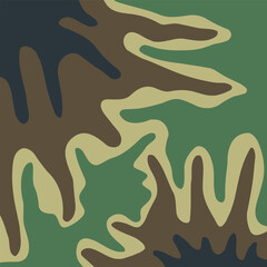 Wall Mural - green military camouflage pattern suitable for fabric printing