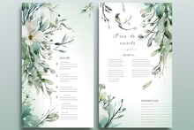 Floral Wedding Invitation Card Template Design, Pink Japanese Quince Flowers With Ampersand Lettering On White, Pastel Vintage Theme