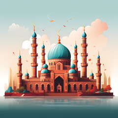 Wall Mural - Mosque Digital Illustration