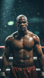 © Adolfo Perez Design - African American Boxer's Victory Story: A Cinematic Journey, Generative AI
