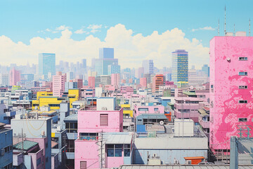 Wall Mural - Tokyo, aesthetics of risography