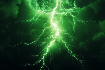 Fototapete - lightning strike colored 3d rendering element
