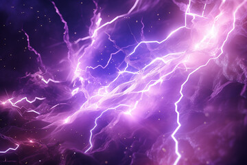 Poster - lightning strike colored 3d rendering element