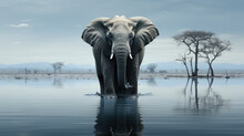 Beautiful Elephant Wildlife Style Photography (AI Generated) 