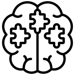 mindset icon illustration design with outline