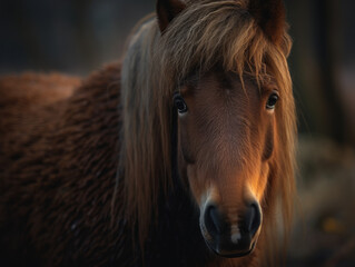 Pony portrait created with Generative AI technology