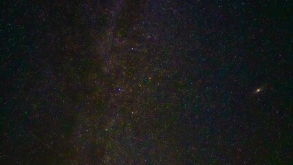 Wall Mural - night starry sky with shooting stars, perseid meteorites and comets on the background of the milky w