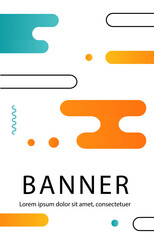 Wall Mural - banner with geometric figures concept. minimalistic abstract creativity and art. modern and trendy b