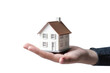 © Areerat - Hand holding model house for buy real estate concept. Generative Ai