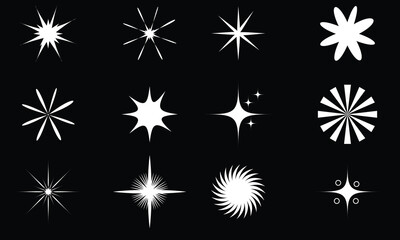 Wall Mural - retro y2k elements. universal shapes for design, projects, posters, banners. elements collection. re