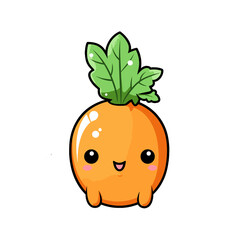 Carrot watercolor vector illustration, Vegetable isolated on transparent background, AI Generative