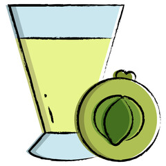 Wall Mural - Hand drawn Gooseberry Juice icon