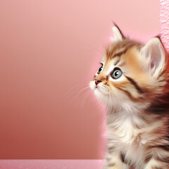 Wall Mural - A little cute and adorable kitten