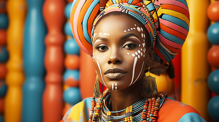 masai lady enjoy theme kenya carnival wear national outfit