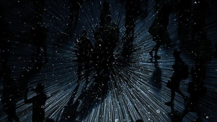 AI Software Collecting Data Information of People Walking on Public Street