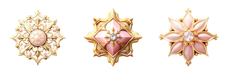 transparent background showcasing a solitary gold badge