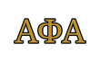 Alpha phi alpha greek letter, AΦA greek letters