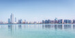 Abu Dhabi Skyline with skyscrapers with water