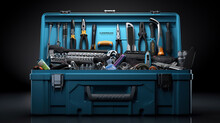An Organized Toolbox Filled With Different Tools